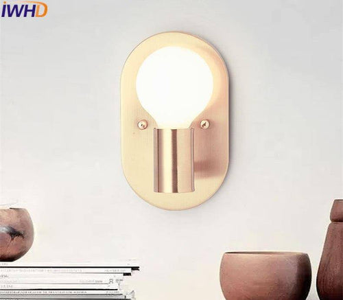 Gold LED wall light copper - vue 5 sur 5
