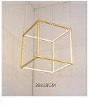 Gold cube branch design LED pendant light