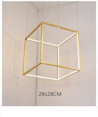 Gold cube branch design LED pendant light