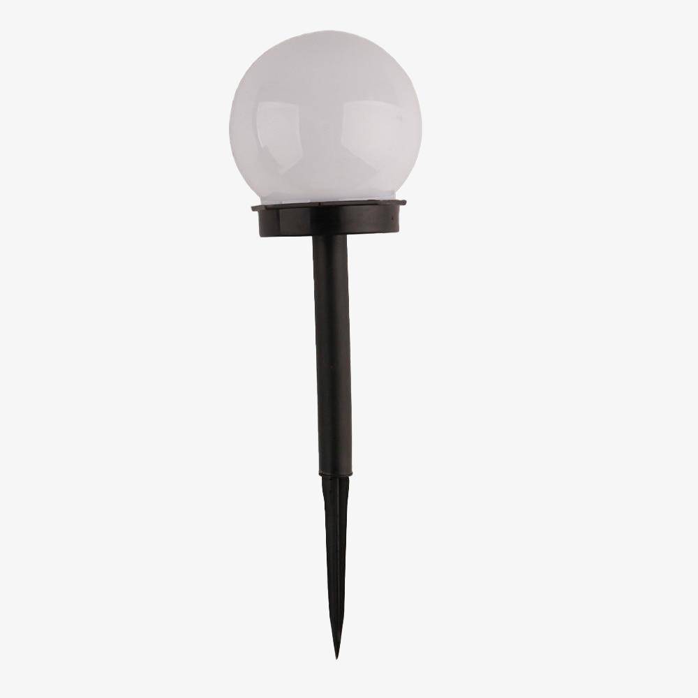 Outdoor LED solar stake light white globe - vue 4 sur 5