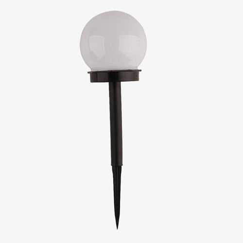 Outdoor LED solar stake light white globe - vue 4 sur 5