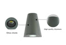Triangular aluminium outdoor wall sconce