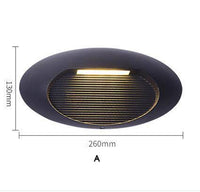 Oval outdoor LED wall light for porch