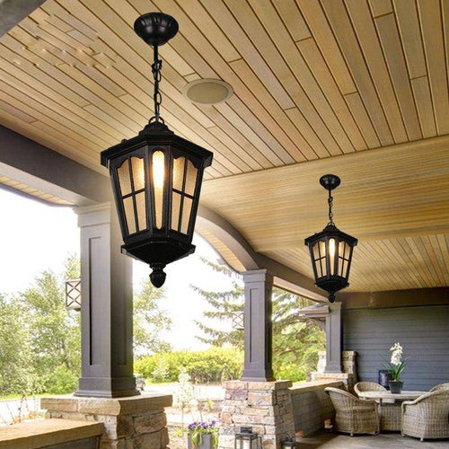 Vintage aluminium outdoor lantern - vue 2 sur 4