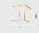 Gold cube branch design LED pendant light