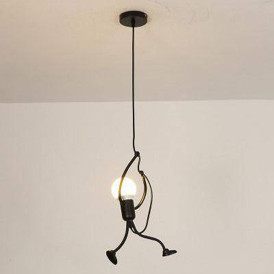 Human hanging LED designer pendant light - vue 4 sur 8
