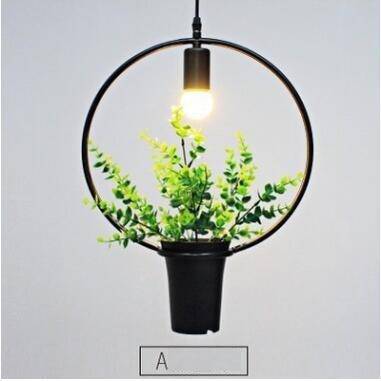 Shape pendant light with green plants trazos - vue 12 sur 12