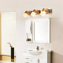 Wooden cube bathroom mirror wall light personality