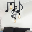 Led pendant light in music notes shape