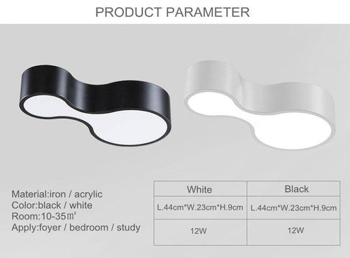 Modern nested rounded LED ceiling light - vue 3 sur 8