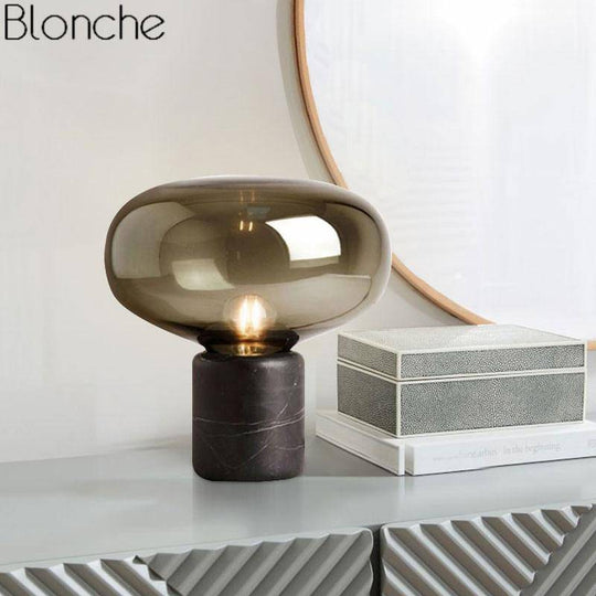 Designer glass LED table lamp night