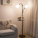 Modern floor lamp with two adjustable lights