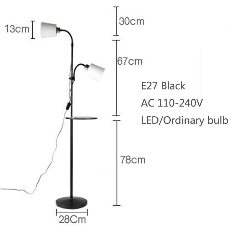 Modern floor lamp with two adjustable lights - vue 4 sur 4