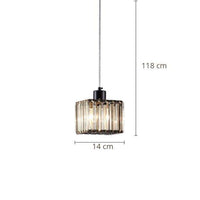 Square glass LED pendant light