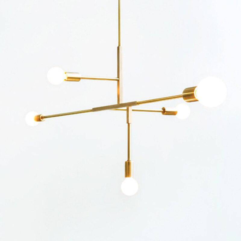 Creative gold arm designer chandelier - vue 4 sur 4