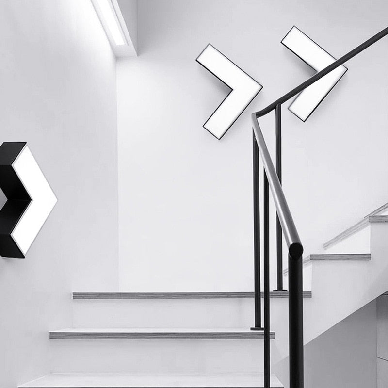 Right-angle LED designer ceiling light arrow - vue 7 sur 13