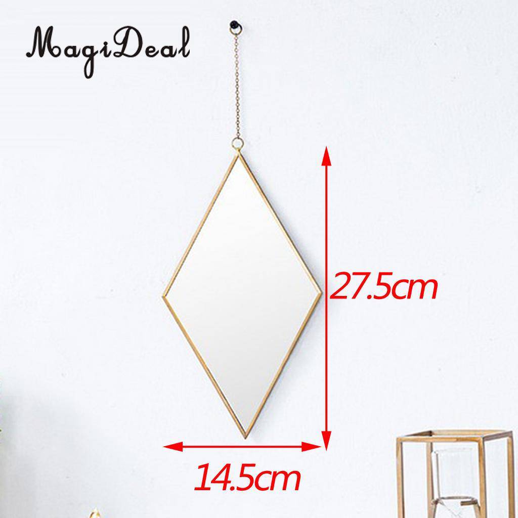 Frame golden diamond hanging wall mirror - vue 5 sur 5