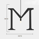 Creative metal letters LED pendant light