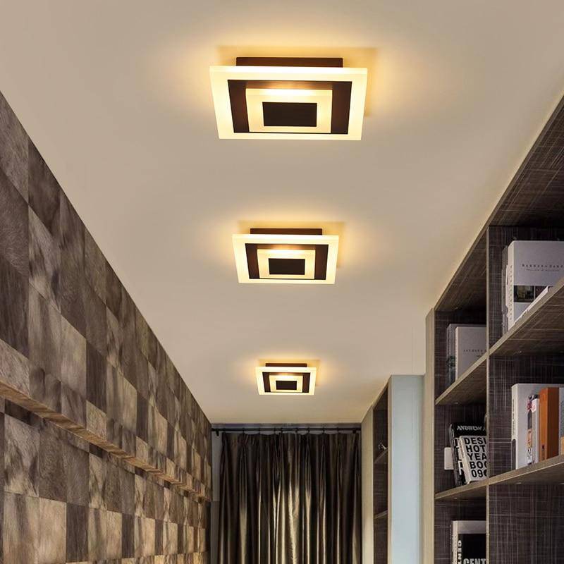 Square LED ceiling light dormitorio