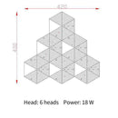 Luxury LED wall light with gold geometric design
