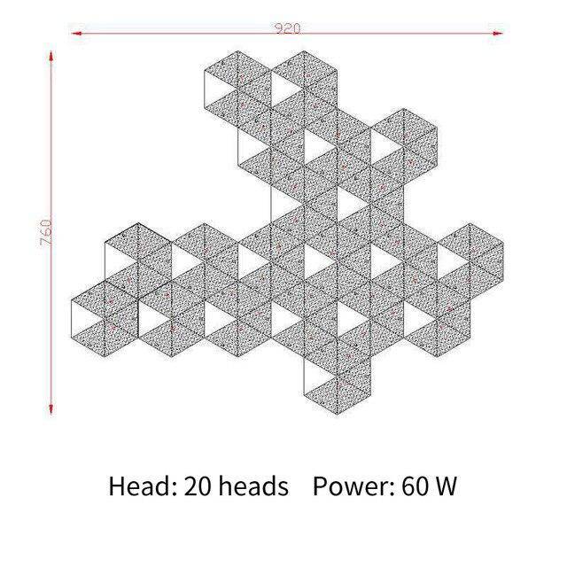 Luxury LED wall light with gold geometric design - vue 7 sur 10