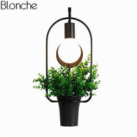 Retro metal wall light with flower pot holders