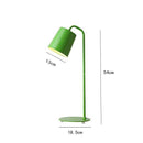Modern LED desk lamp with colored metal lampshade Study