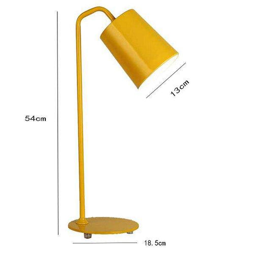 Modern LED desk lamp with colored metal lampshade Study - vue 8 sur 8
