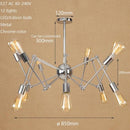 Makari adjustable modern LED spider-style metal chandelier