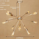 Makari adjustable modern LED spider-style metal chandelier