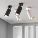 Adjustable cylindrical LED spotlight exhibition