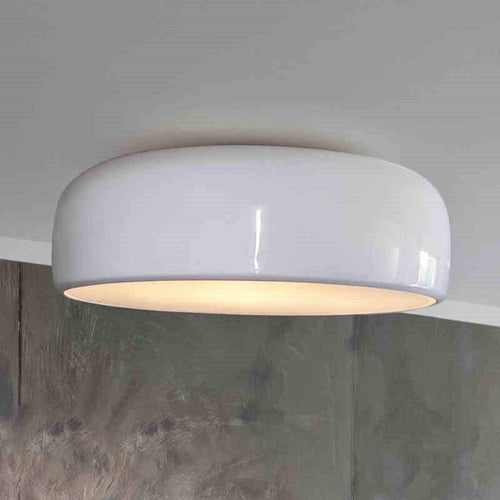 Round lacquered rounded design LED ceiling light - vue 4 sur 6