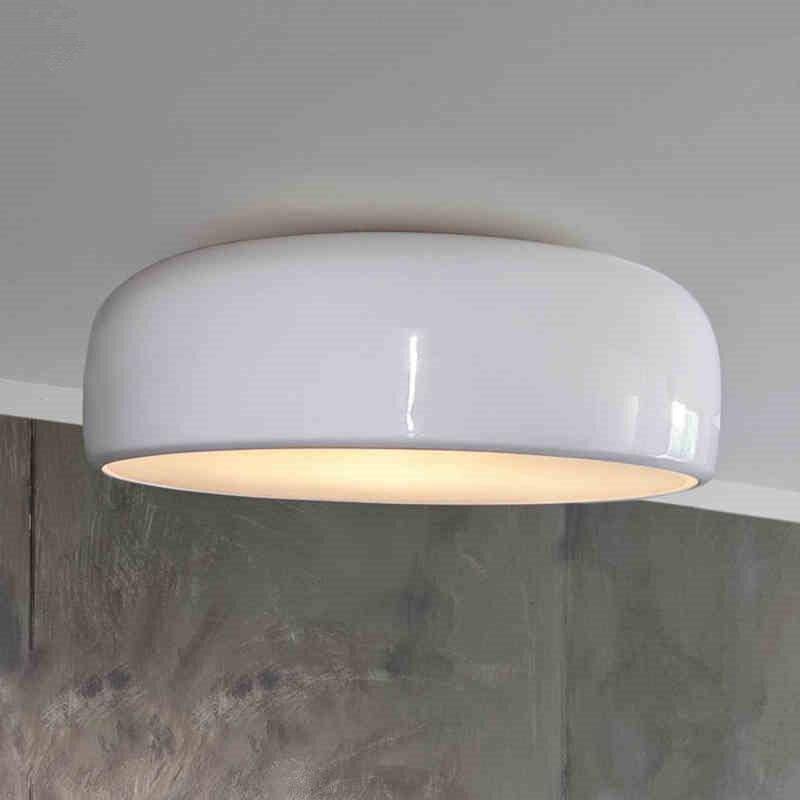 Round lacquered rounded design LED ceiling light - vue 3 sur 6