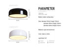 Round lacquered rounded design LED ceiling light