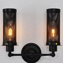 Antique wall light with caged lamp country style