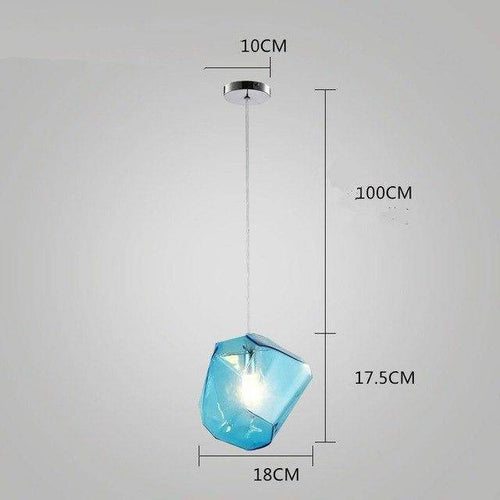 Colourful crystal designer pendant light - vue 10 sur 12