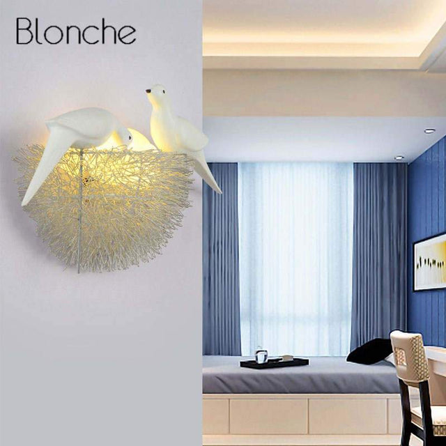 Bird's nest shape LED wall light
