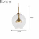 Round glass design LED pendant light