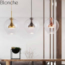 Round glass design LED pendant light