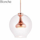 Round glass design LED pendant light
