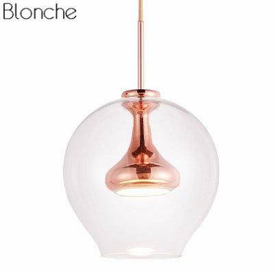 Round glass design LED pendant light - vue 10 sur 9