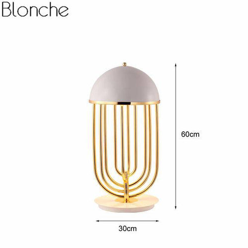Luxury gold designer LED table lamp - vue 5 sur 6
