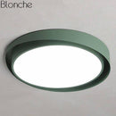 Art-style rounded LED ceiling light in designer colours