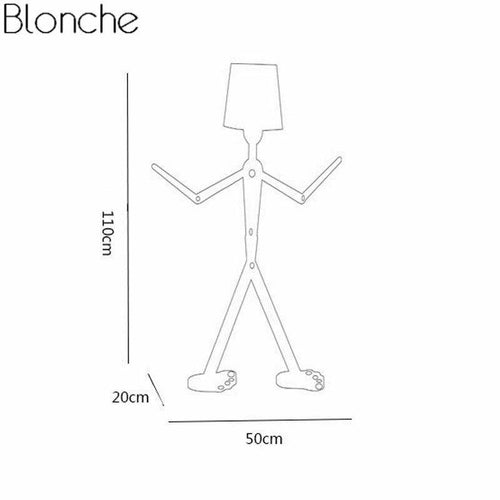 Modern LED character floor lamp - vue 4 sur 5