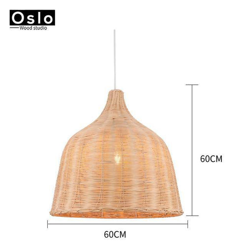 Rattan fabric pendant light - vue 11 sur 13