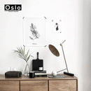 Modern table lamp in metal and marble with chrome base hotel
