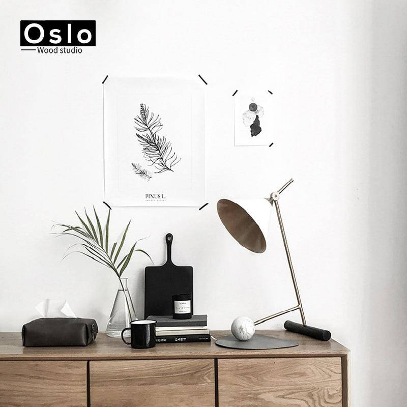 Modern table lamp in metal and marble with chrome base hotel - vue 9 sur 9