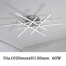 Modern chrome bar LED ceiling light flush