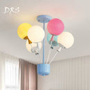 Children's ceiling light with colourful glass balloons