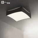 Square LED ceiling light with rounded edges, white, Bwart